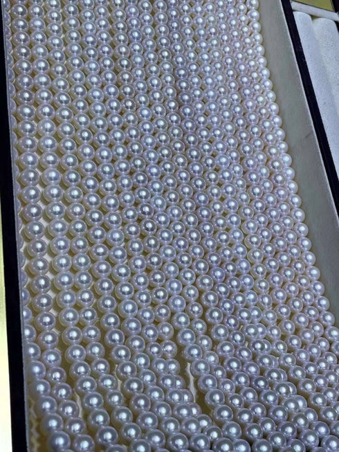 Top Selected White 9-10mm Freshwater Akoya Cultured Pearl Necklace - House Of Pearls